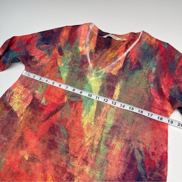 Soft Surroundings Sweater Tunic Top Thin Knit Art to Wear Office Career Resort - Picture 10 of 13